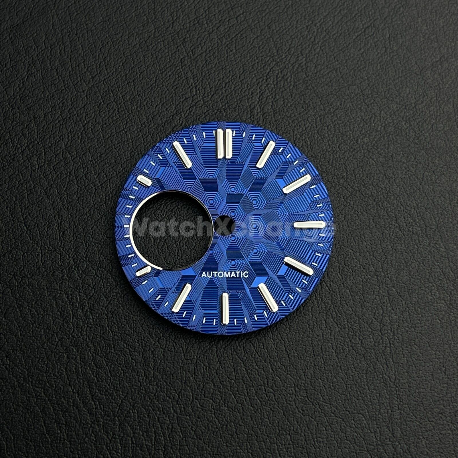 28.5mm Dark Blue Watch Dial Face Green Luminous For Seiko NH38 Movement