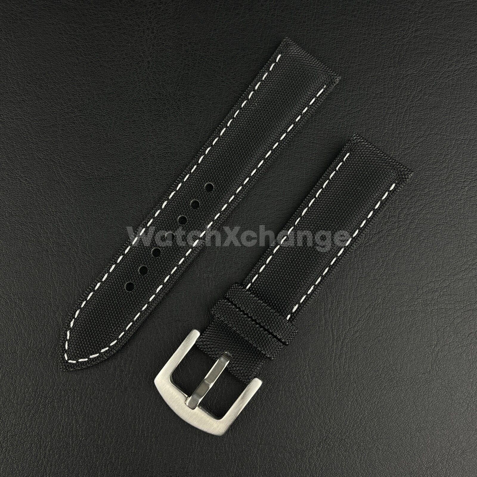 Black Nylon Strap fit Tag Heuer Monaco Carrera Formula 1 Watch 20mm - 24mm