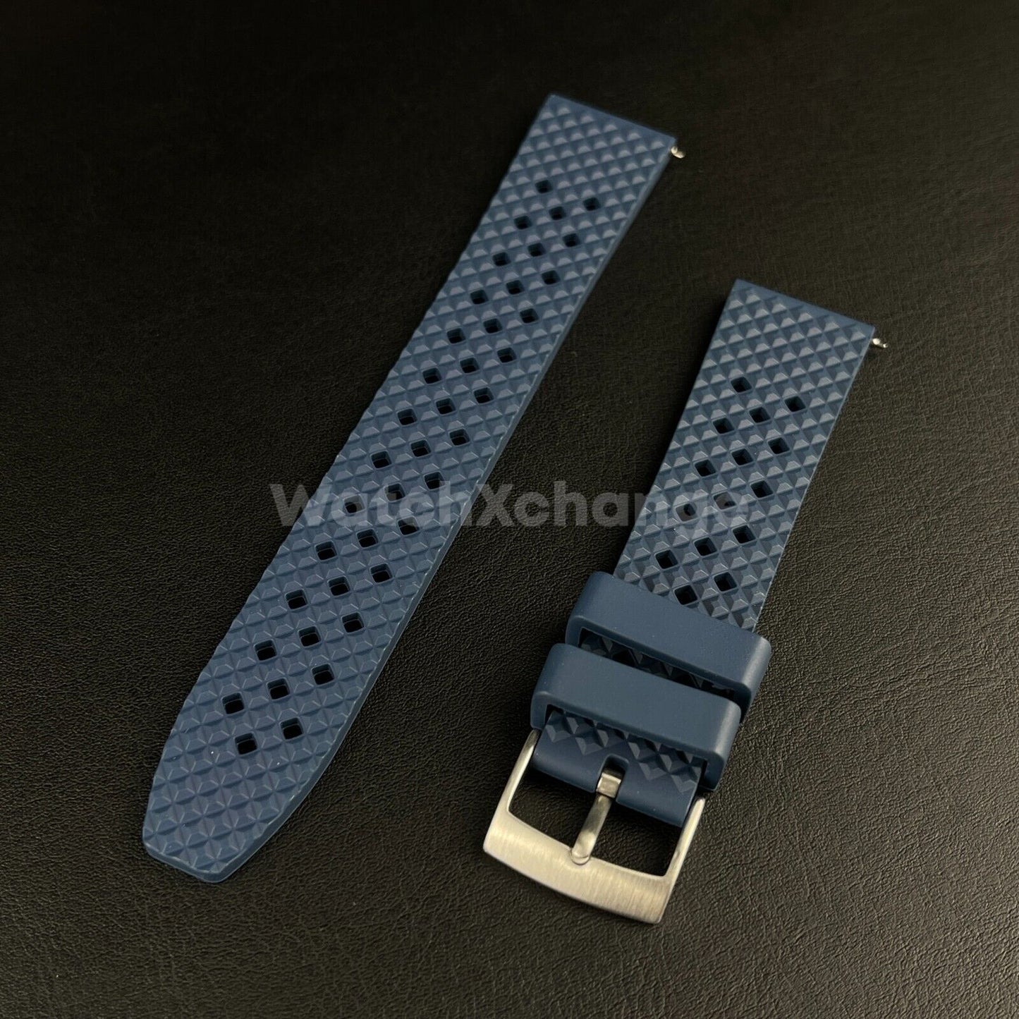 Premium Waffle FKM Rubber Watch Strap Band 20mm Quick Release Various Colours