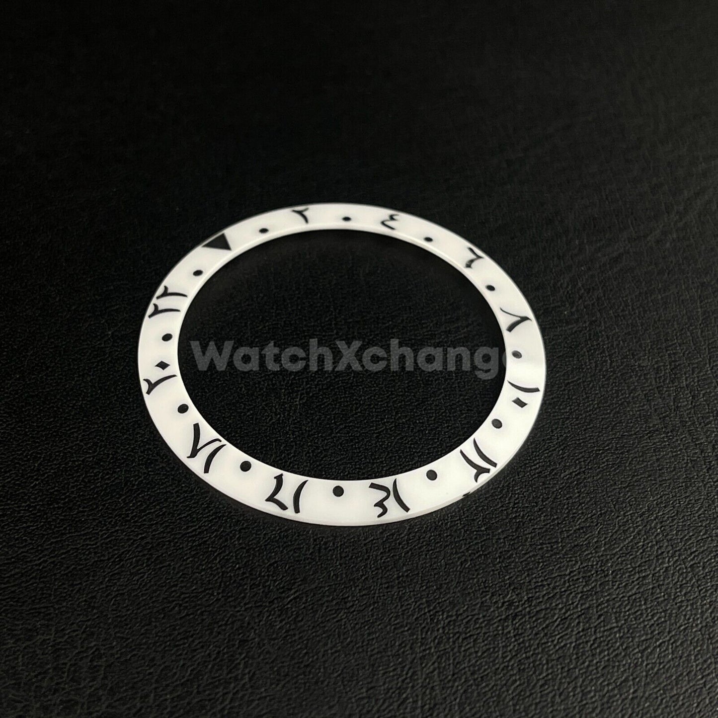 38mm Ceramic Arabic Bezel insert Black White For Rolex Seiko SKX SRPD