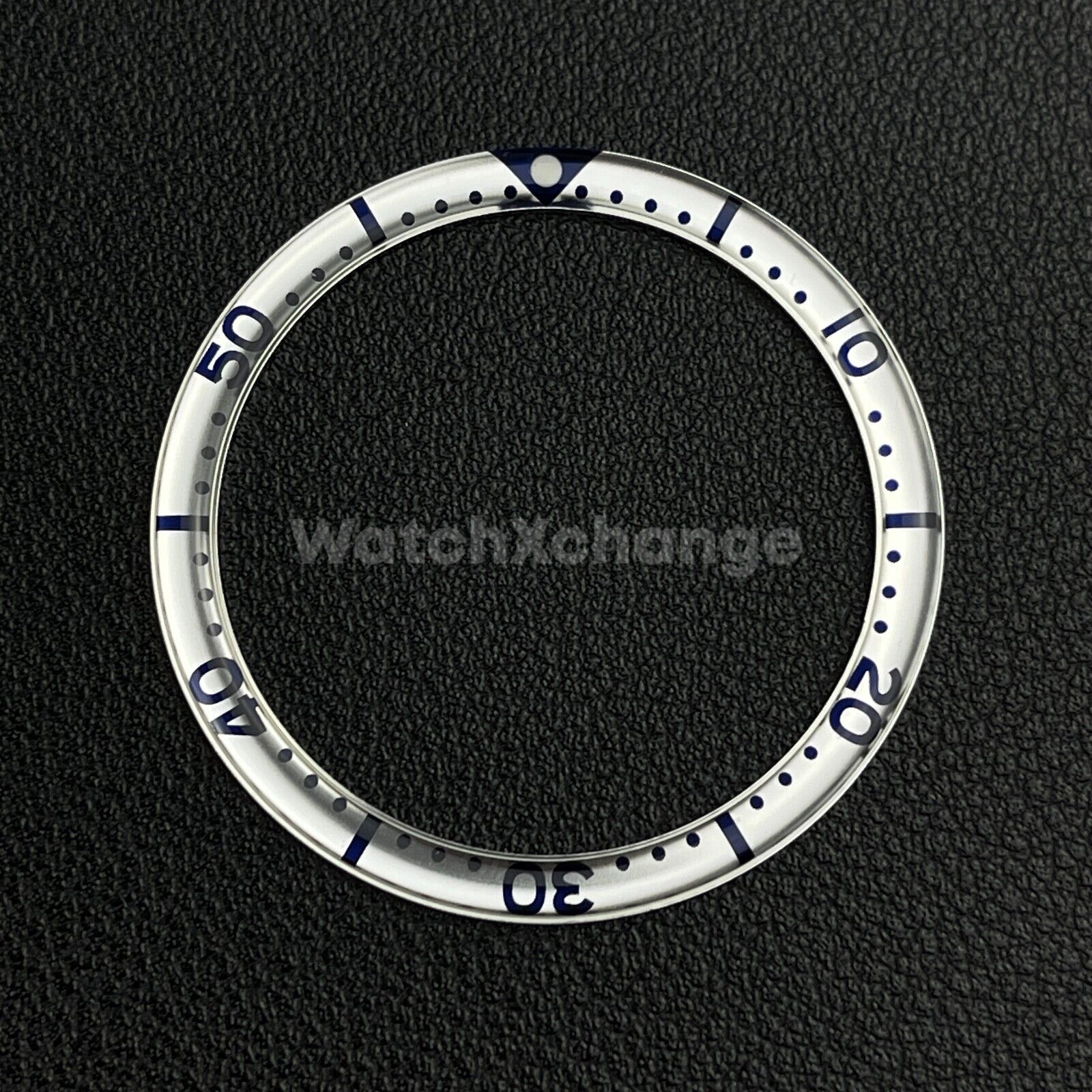 Silver & Blue 38mm Flat Resin Bezel Insert For Divers Watch Seiko Mod SKX SRPD