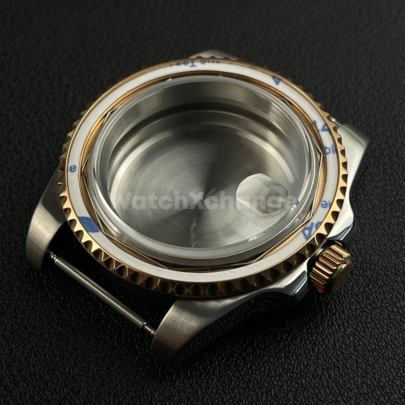 40mm Silver Rose Gold Stainless Steel Divers Watch Case GMT Submariner NH35 NH36
