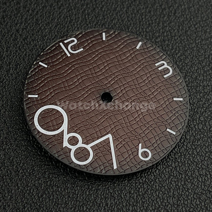28.5mm Dark Brown Watch Dial Face For SL68 PC21 PC20 GL68 SP68 Quartz Movements