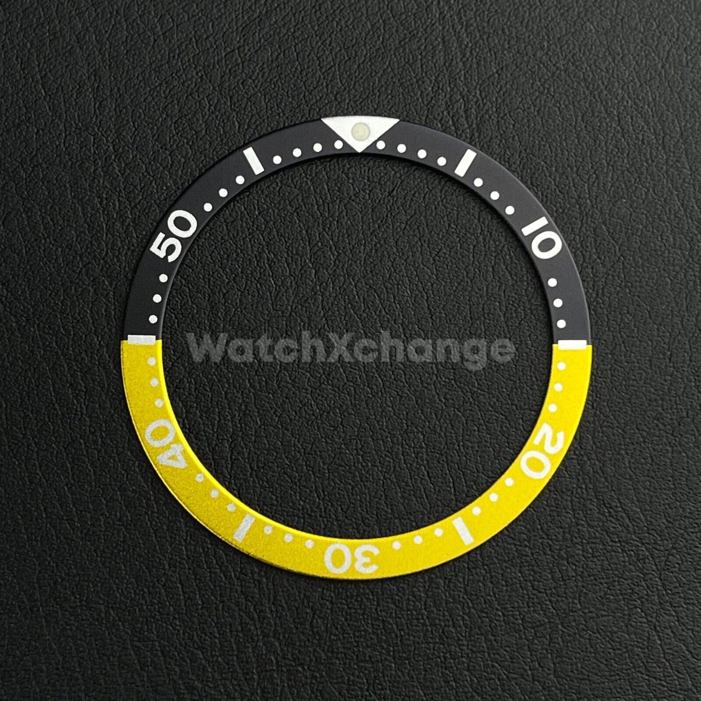 Black & Yellow 39mm Flat Aluminium Bezel Insert For Diver Watch Seiko Mod Turtle