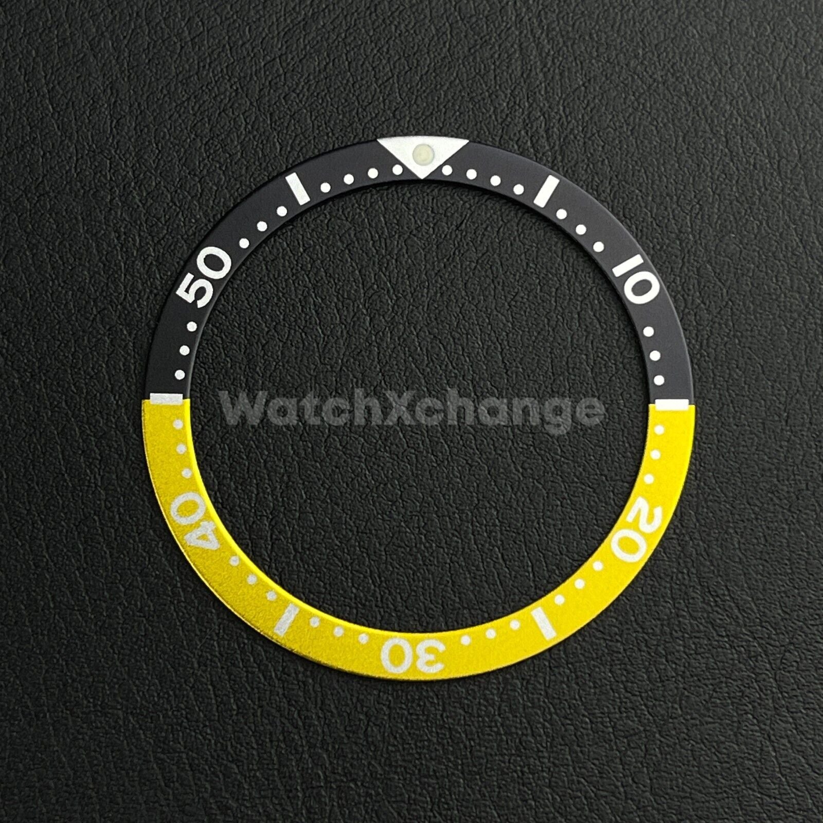 Black & Yellow 39mm Flat Aluminium Bezel Insert For Diver Watch Seiko Mod Turtle