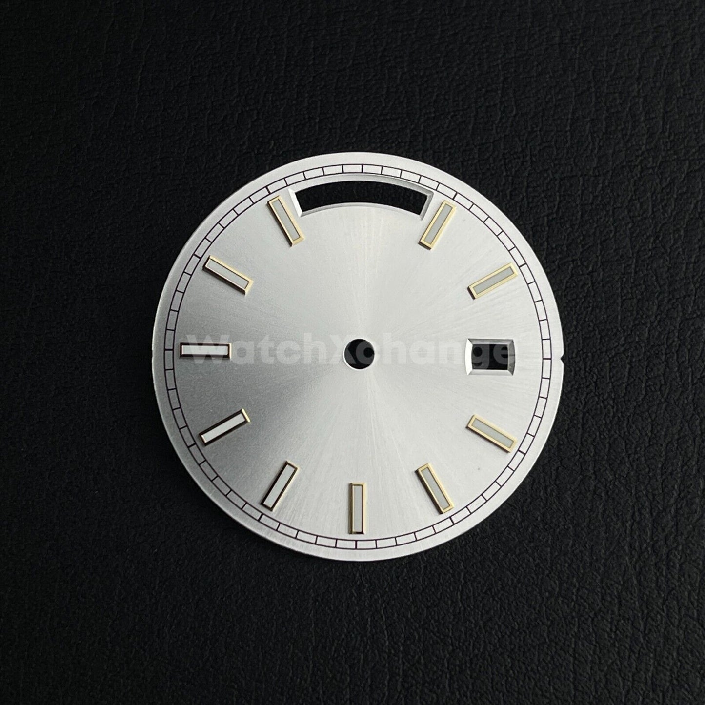 29mm Silver Watch Dial w/Green Luminous Replacement for Seagull ST16 Movement