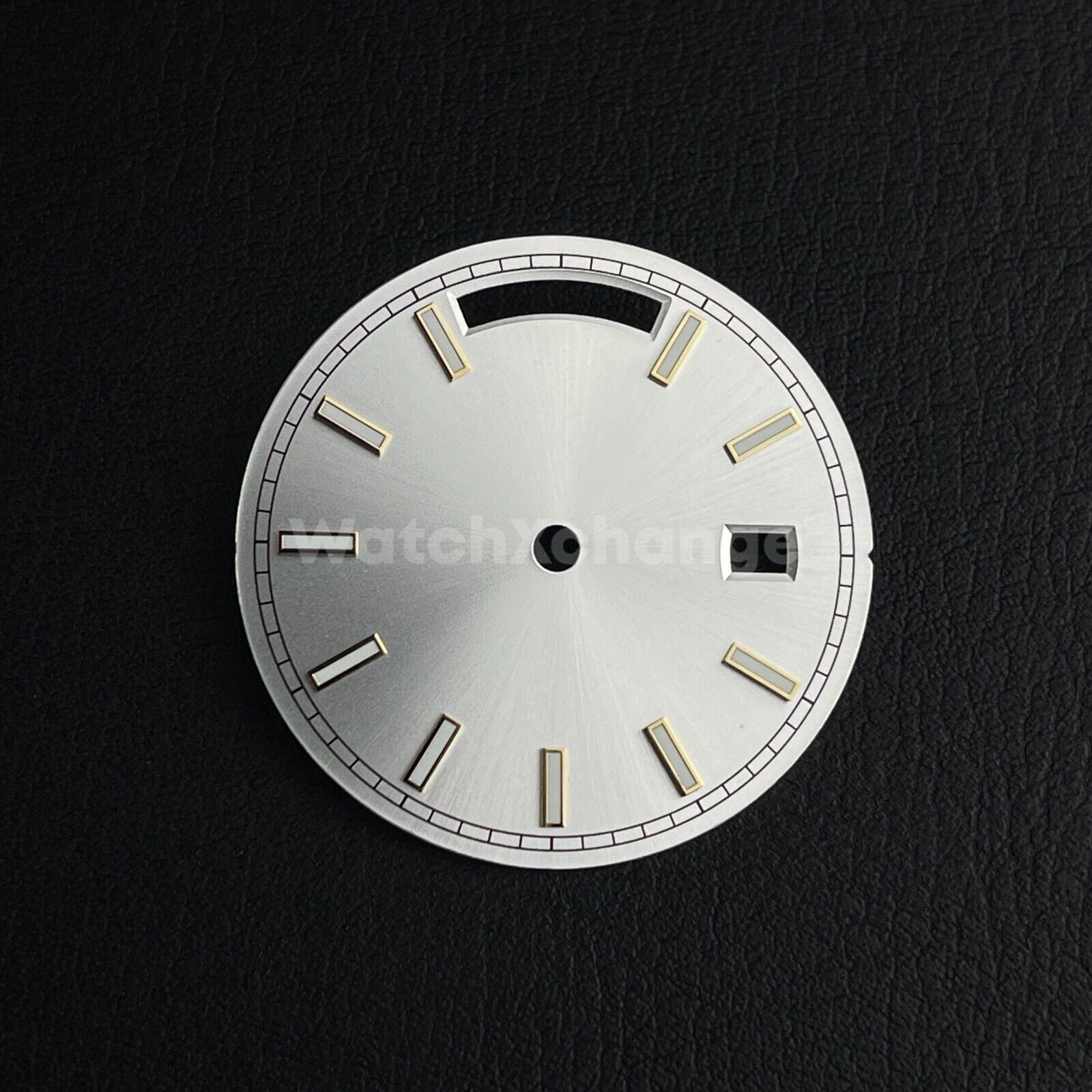 29mm Silver Watch Dial w/Green Luminous Replacement for Seagull ST16 Movement