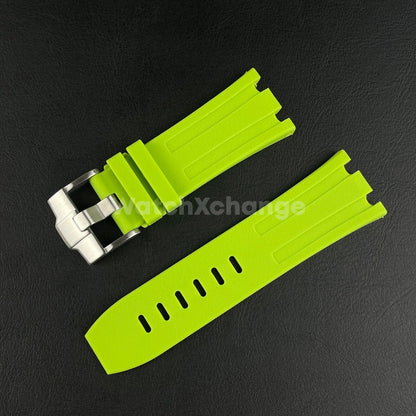 Green Audemars Piguet AP 28mm Royal Oak Silicone Rubber Watch Strap 15710 15703