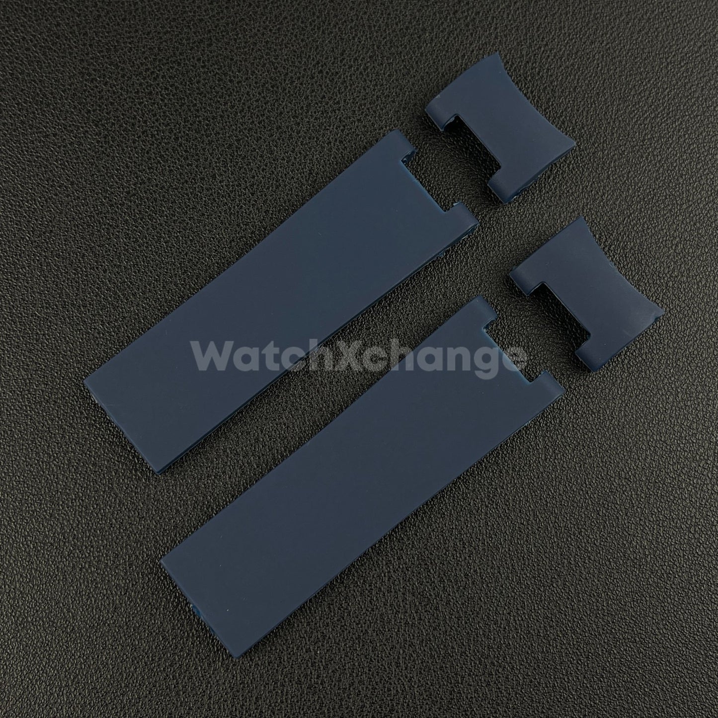 22mm Navy Blue Silicone/Rubber Band Strap For Ulysse Nardin 263 DIVER Watch