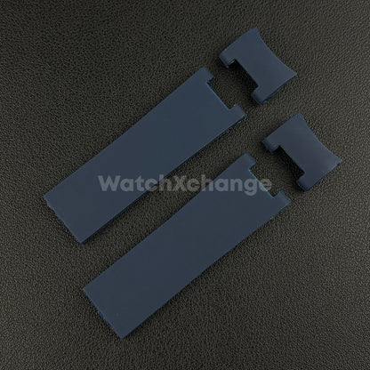22mm Navy Blue Silicone/Rubber Band Strap For Ulysse Nardin 263 DIVER Watch