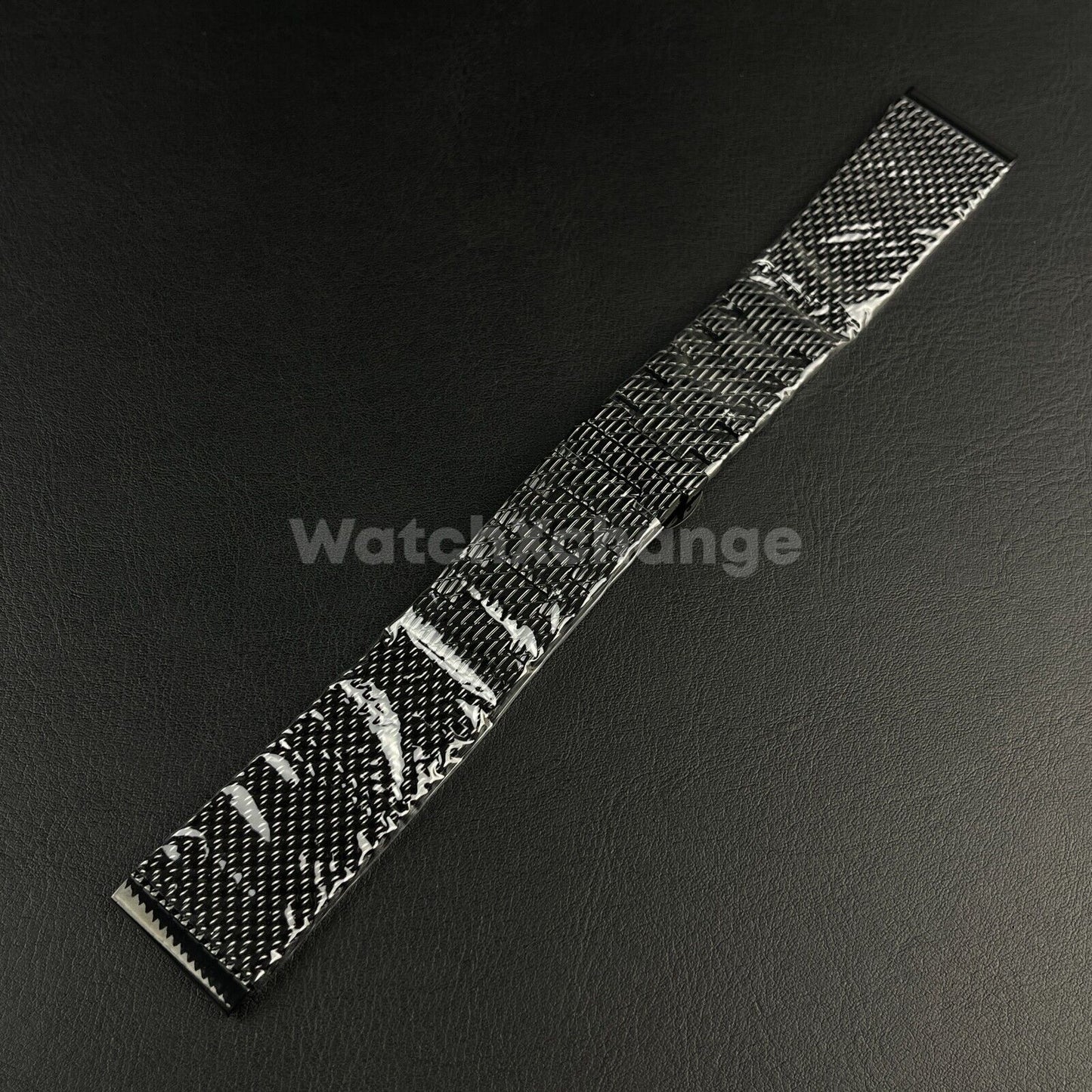 Black Metal Steel Mesh Strap For Citizen Eco-Drive Navihawk 22 23mm