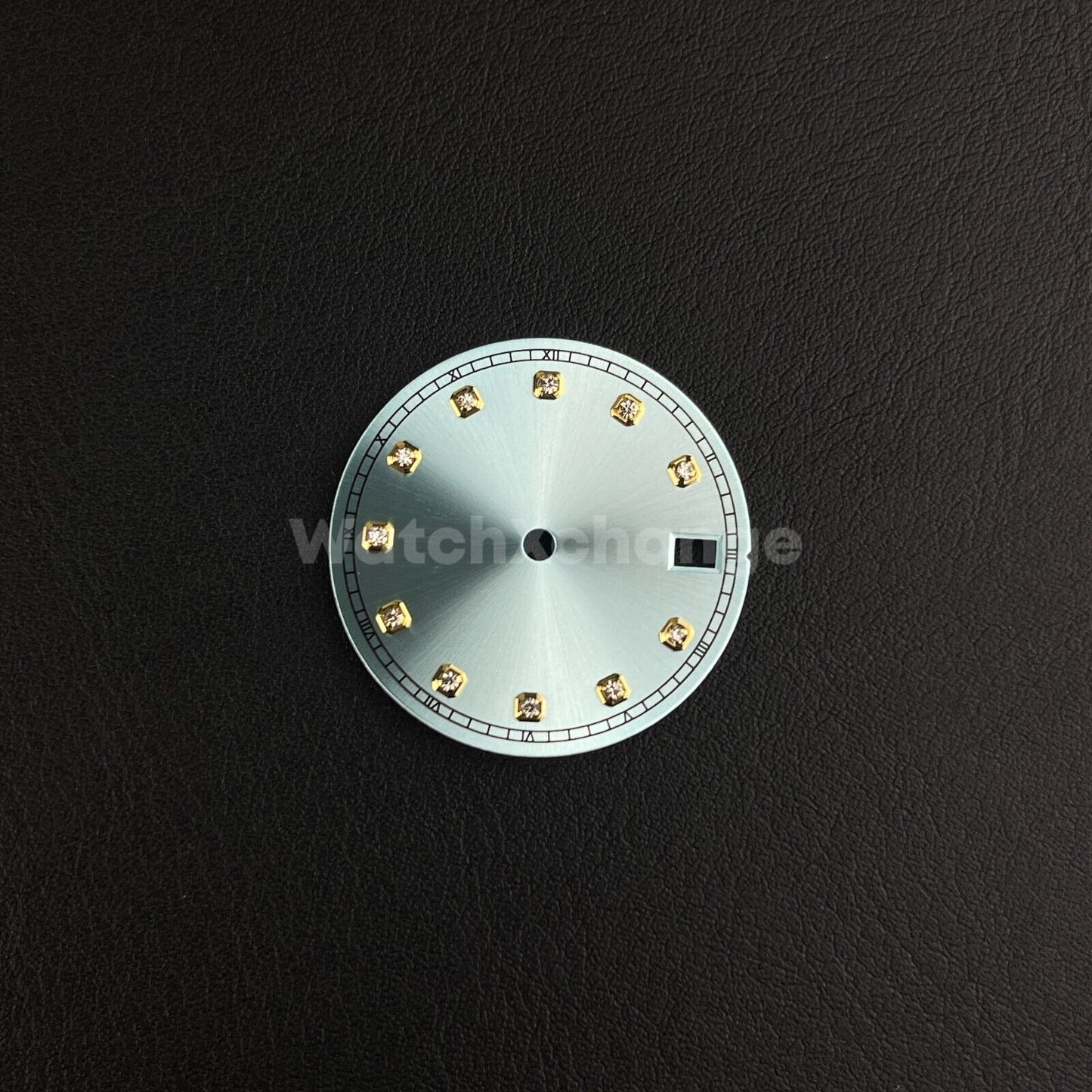 28.5mm Light Blue Diamond Watch Dial for SEIKO NH35 NH36 Movement