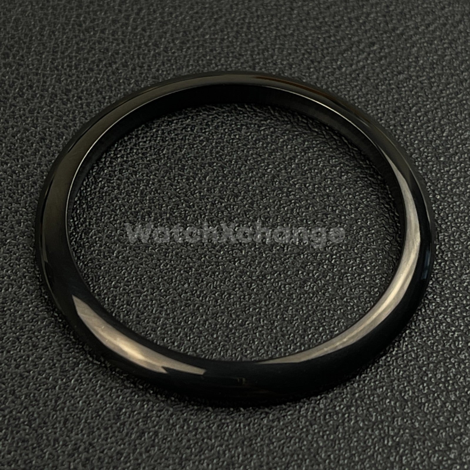 Black Curved Polished Stainless Steel Watch Bezel Insert Ring 36mm 39mm