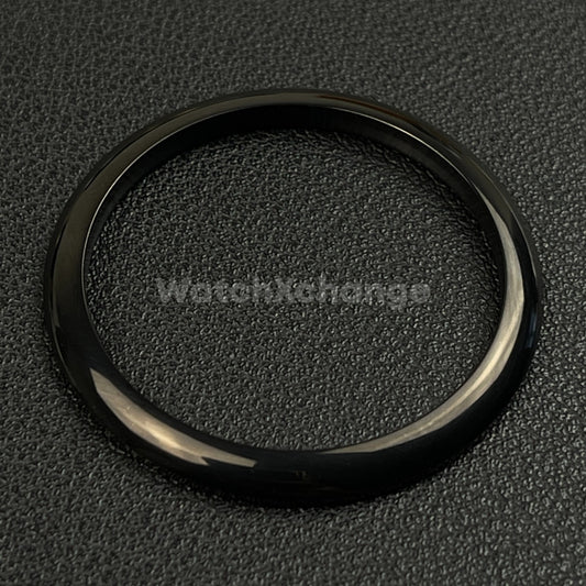 Black Curved Polished Stainless Steel Watch Bezel Insert Ring 36mm 39mm