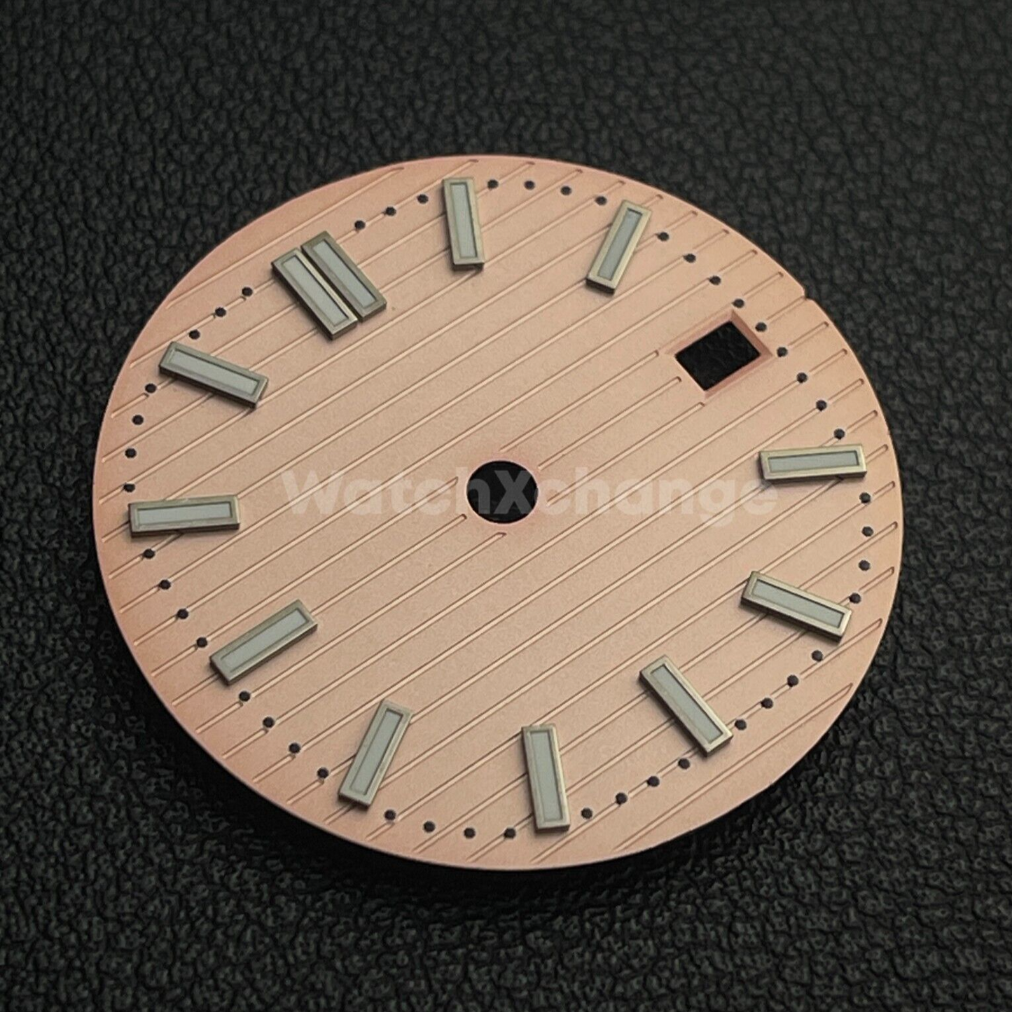 30.5mm Pink Nautilus Style Dial Green Luminous For Seiko NH35 NH36 Movements