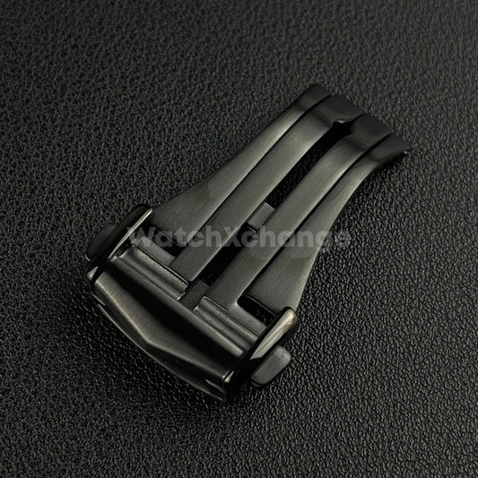 Black Stainless Steel Deployment Watch Folding Buckle Clasp For Omega 18 20 mm