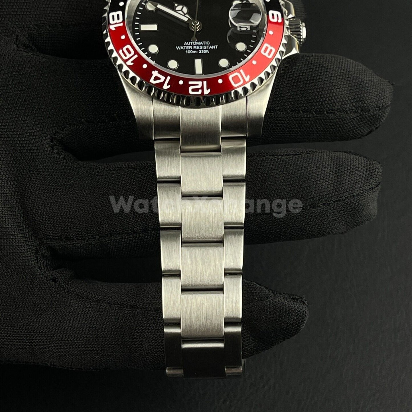Black & Red Coke 40mm Diving Mens Watch NH35A Automatic Movement Sapphire Steel