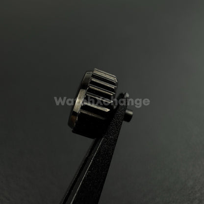 Black Long Tube Replacement Watch Crown 2mm 2.5mm Hole Diameter 3mm - 8mm Head