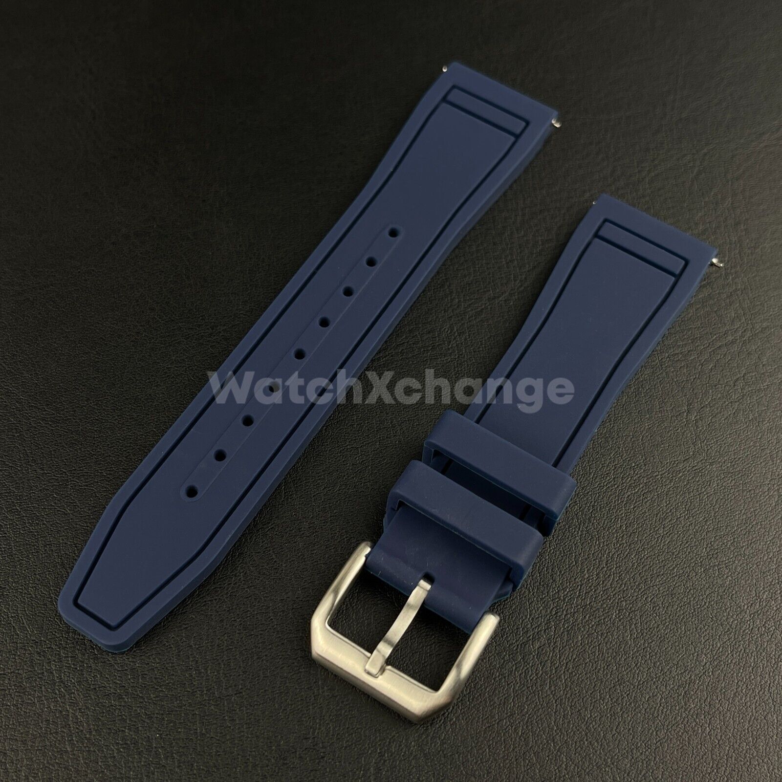 Navy Blue Rubber Strap For IWC Pilot Portugal Portofino Quick Release 20 21 22mm