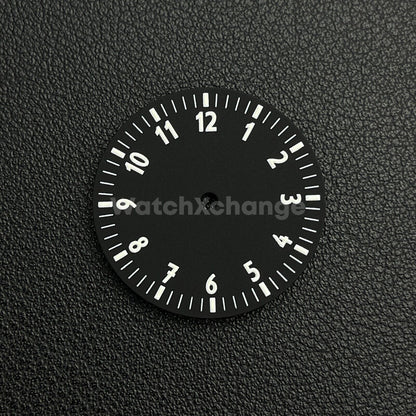 28.5mm Black & White Watch Dial for NH35/NH36/4R Movements