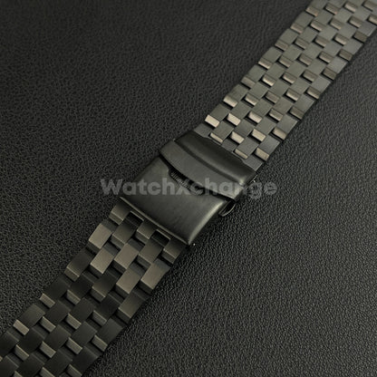 Black Stainless Steel Super Engineer Watch Band Bracelet For Seiko 18mm - 24mm