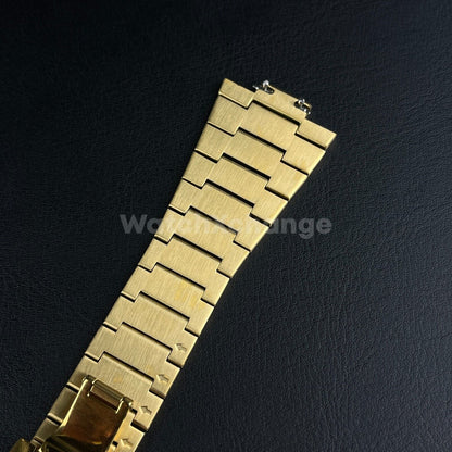 12mm Gold Steel Metal Watch Band Strap For Tissot PRX 40mm Case Bracelet