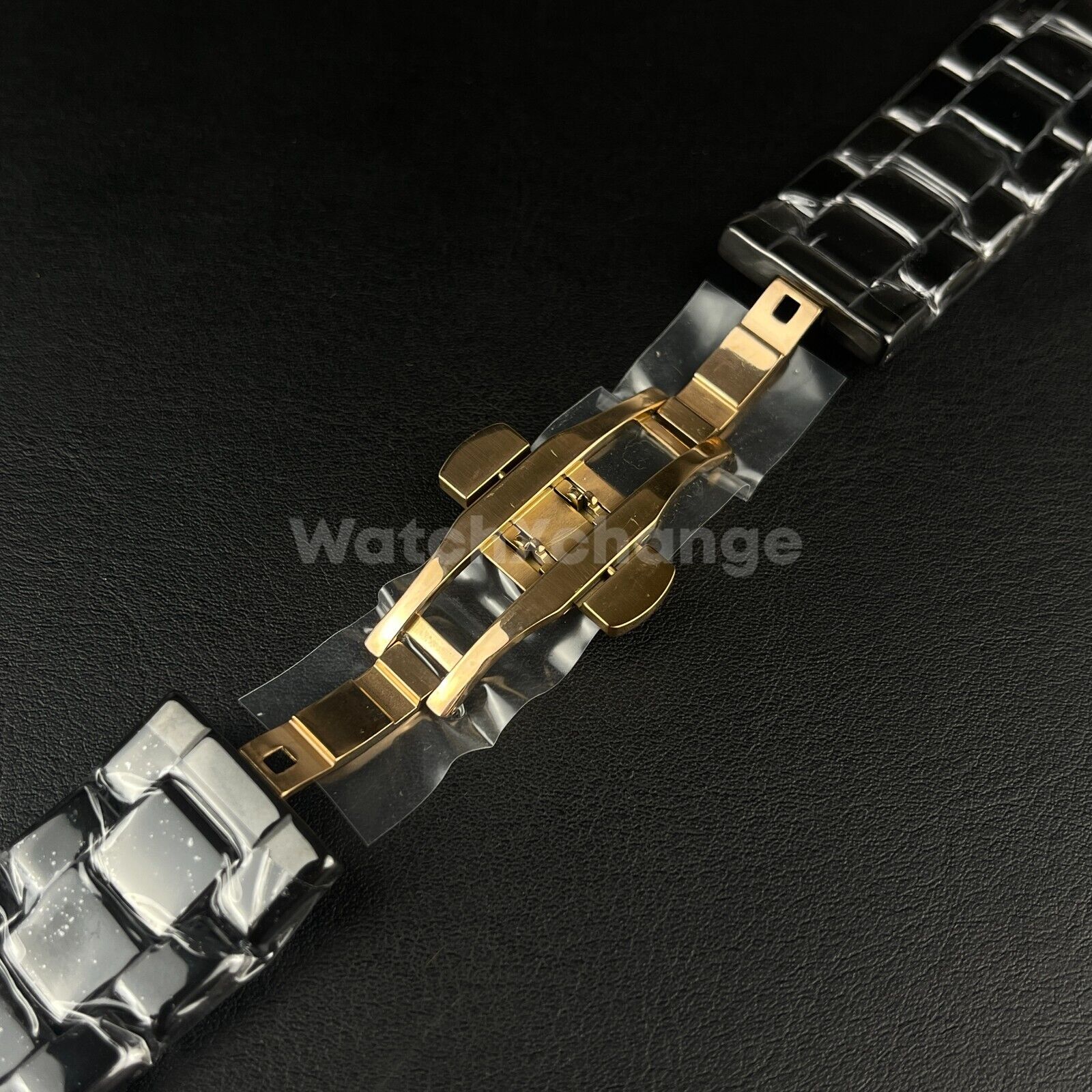 For Emporio Armani AR1410 Watch Black 22mm Ceramic Strap Band Bracelet Clasp