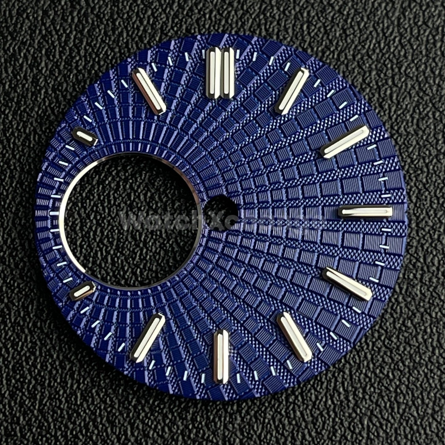 28.5mm Dark Blue Watch Dial Face Green Luminous For Seiko NH38 Movement