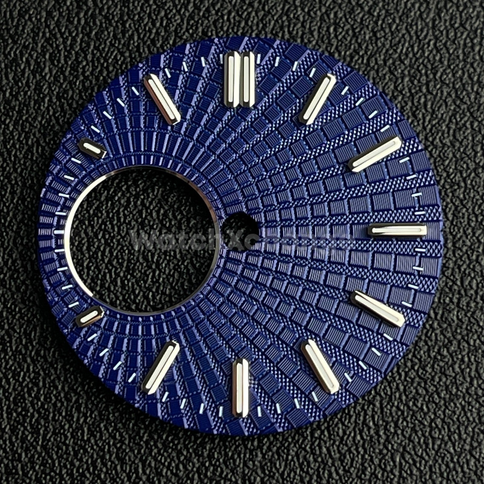 28.5mm Dark Blue Watch Dial Face Green Luminous For Seiko NH38 Movement