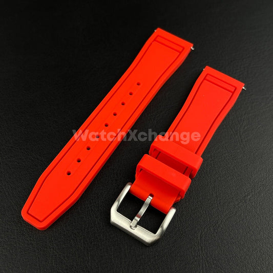 Red Rubber Strap For IWC Pilot Portugal Portofino Quick Release 20 21 22mm