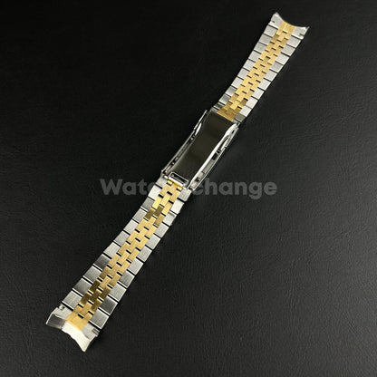 20mm Silver & Gold Jubilee Watchband Bracelet Oyster Deployment Clasp For Rolex