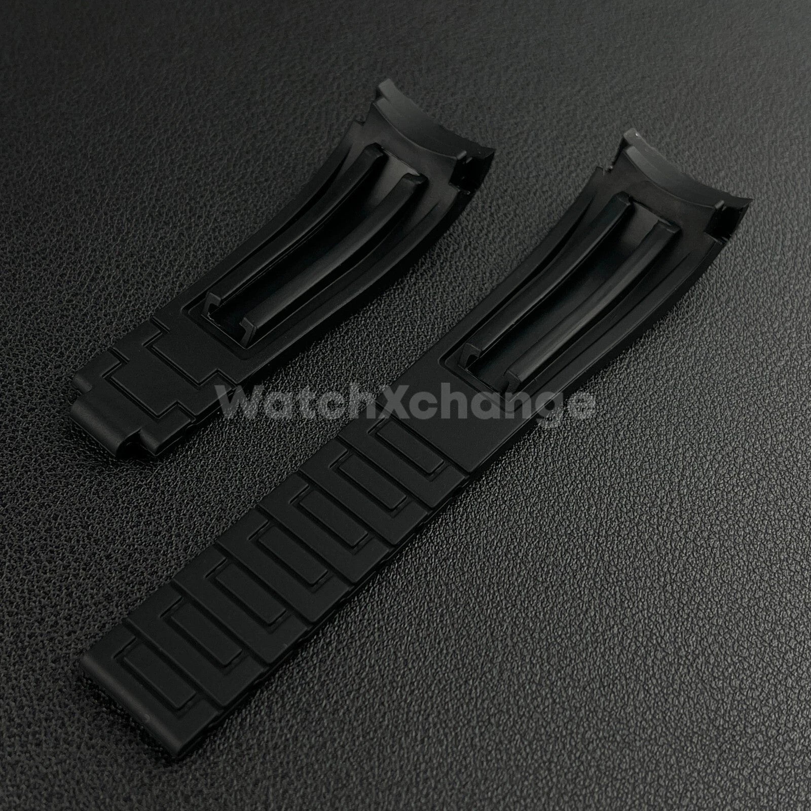 Black 21mm 22mm Curved Rubber Strap for Rolex DAYTONA SUBMARINER Yacht-Master