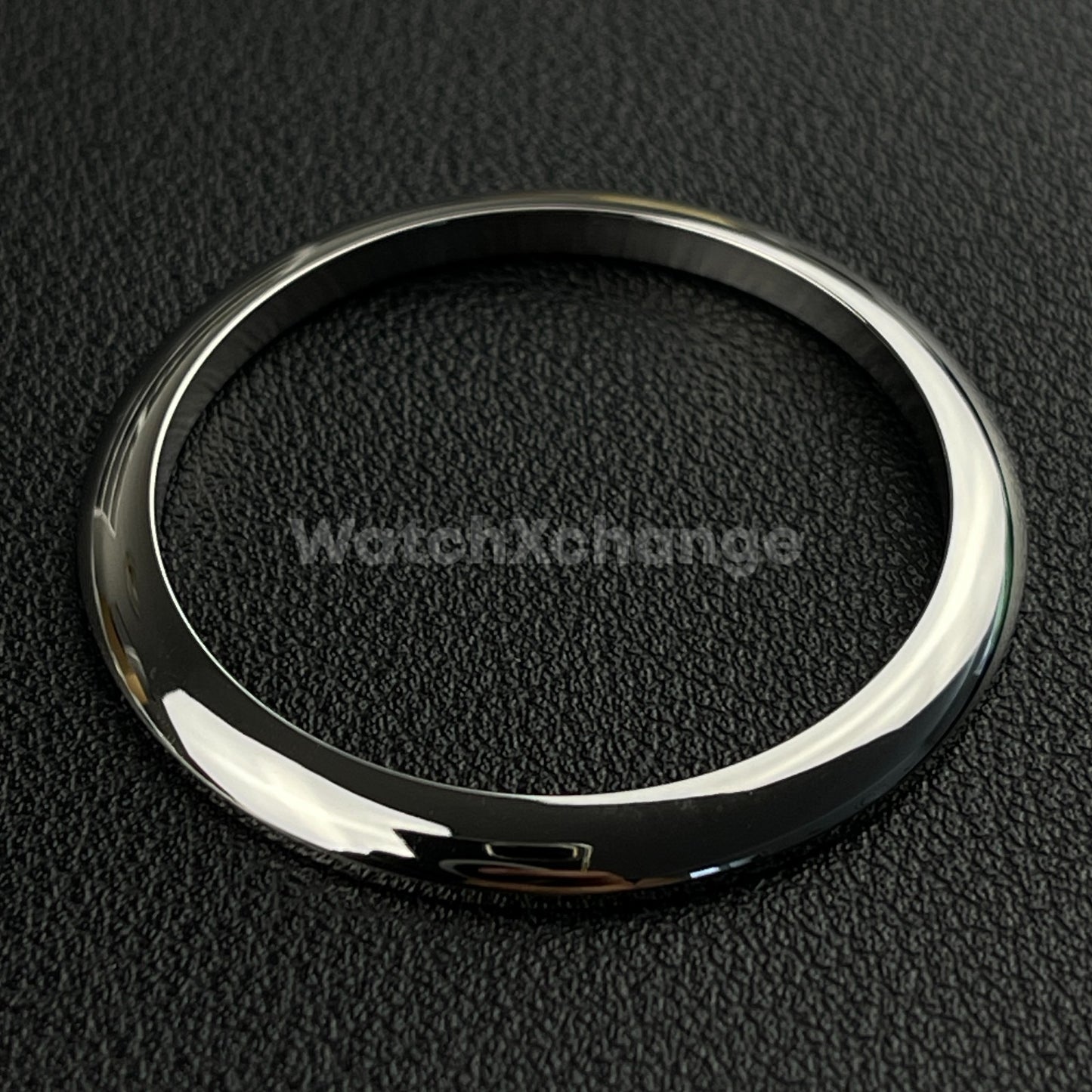 Silver Curved Polished Stainless Steel Watch Bezel Insert Ring 36mm 39mm
