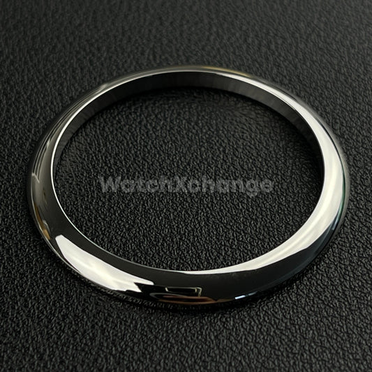 Silver Curved Polished Stainless Steel Watch Bezel Insert Ring 36mm 39mm