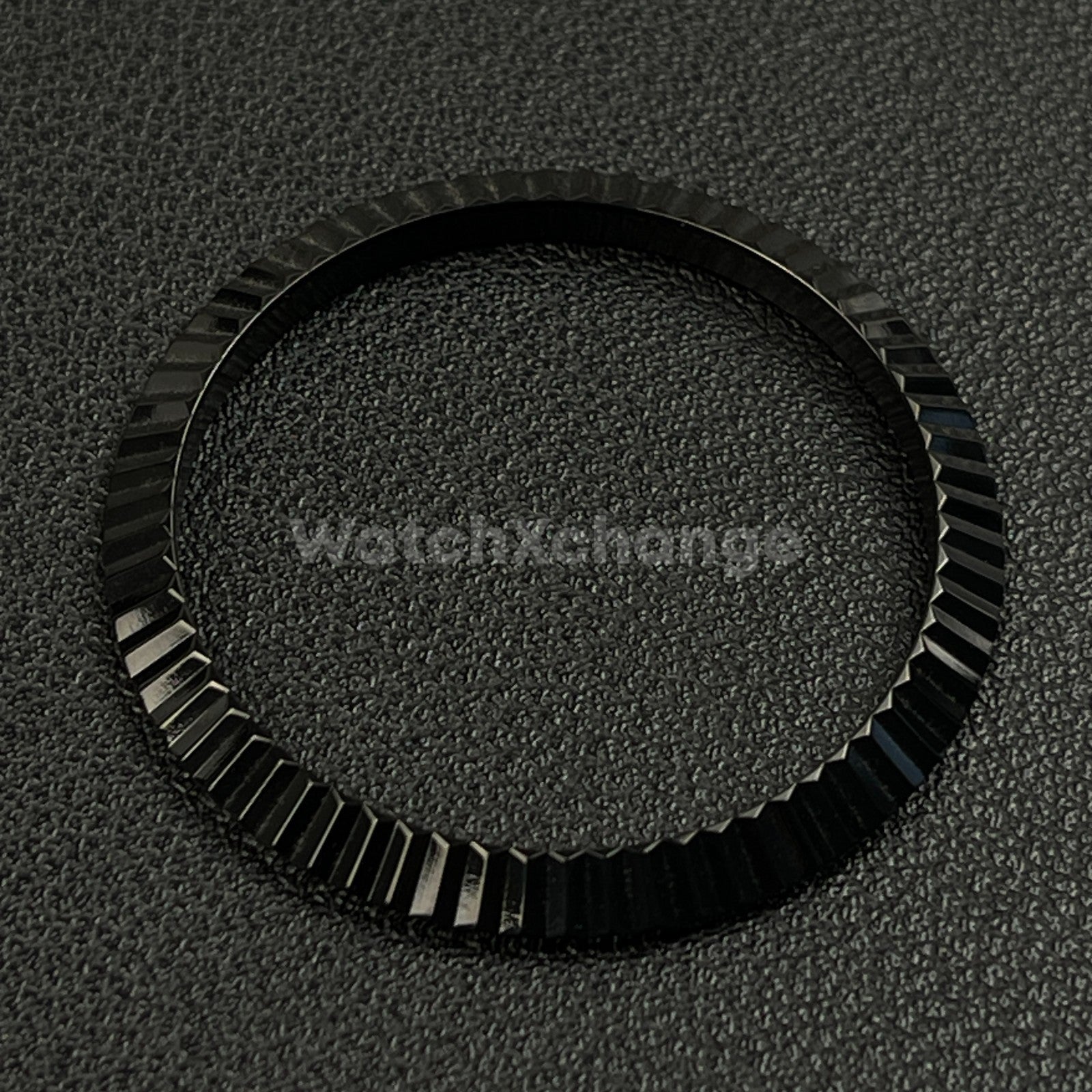 Black Fluted Polished Stainless Steel Watch Bezel Insert Ring 36mm 39mm