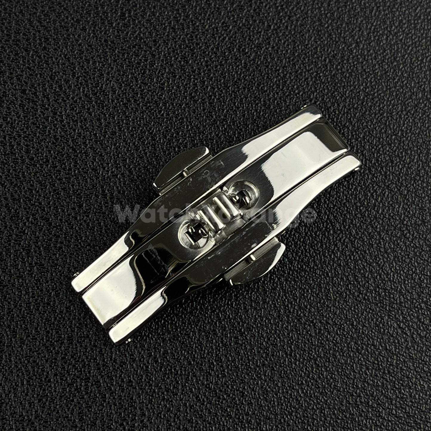 Silver Double Push Button Butterfly Clasp Buckle For Watch Band Strap