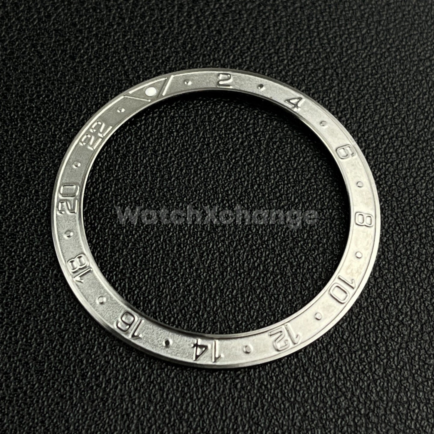Silver 38mm Sloping Bezel Insert For Watch Seiko GMT Rolex SKX007 SRPD
