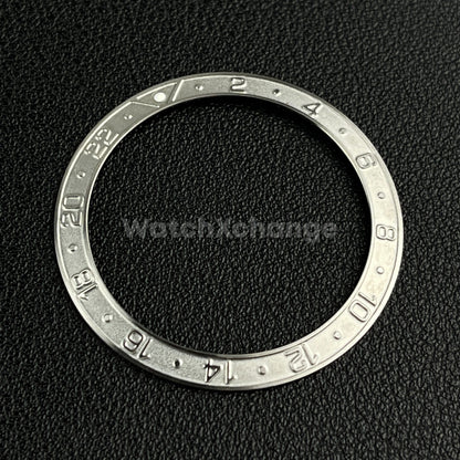 Silver 38mm Sloping Bezel Insert For Watch Seiko GMT Rolex SKX007 SRPD