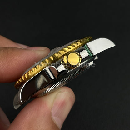 40mm Silver Gold Stainless Steel Divers Watch Case GMT Submariner For NH35 NH36