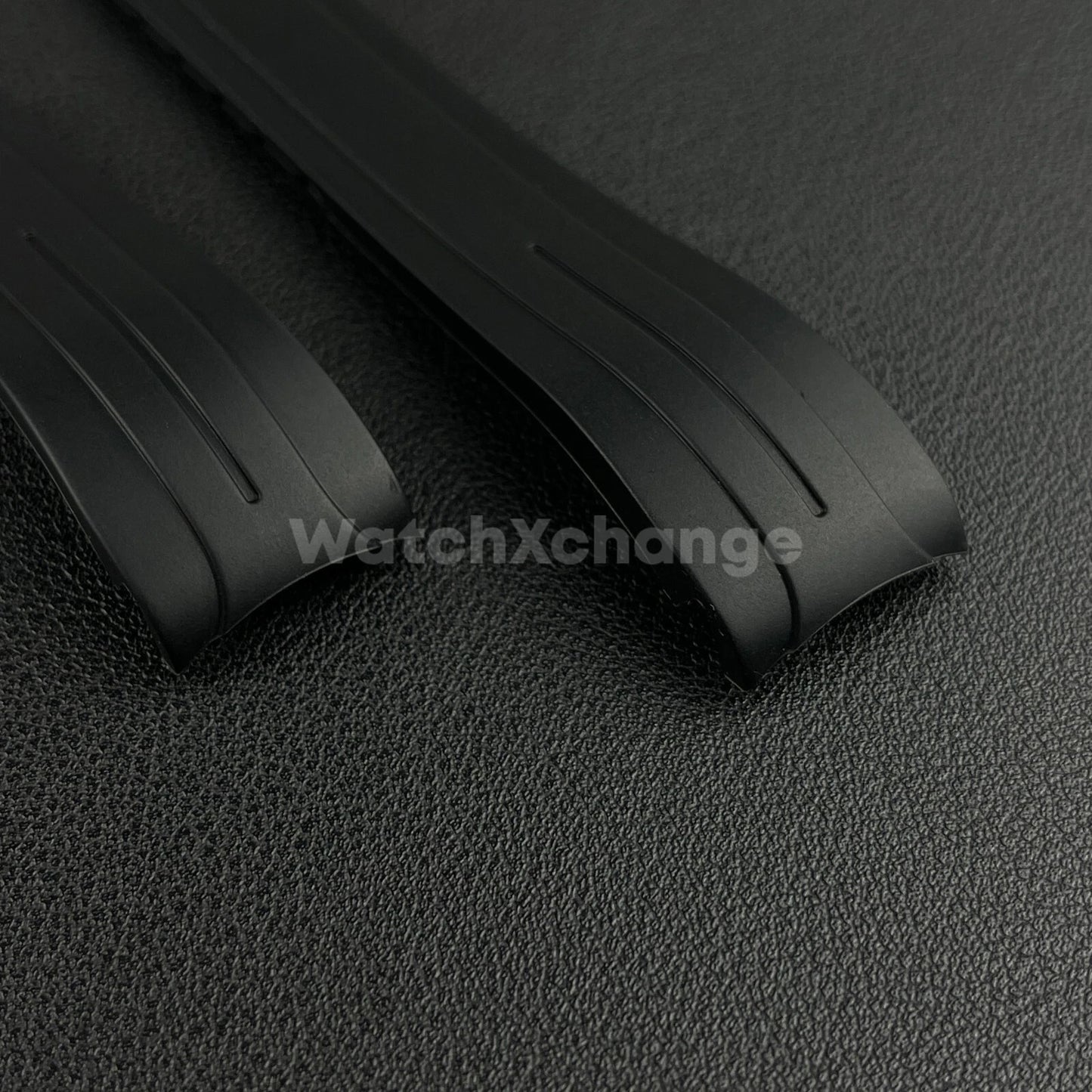 Black 21mm 22mm Curved Rubber Strap for Rolex DAYTONA SUBMARINER Yacht-Master