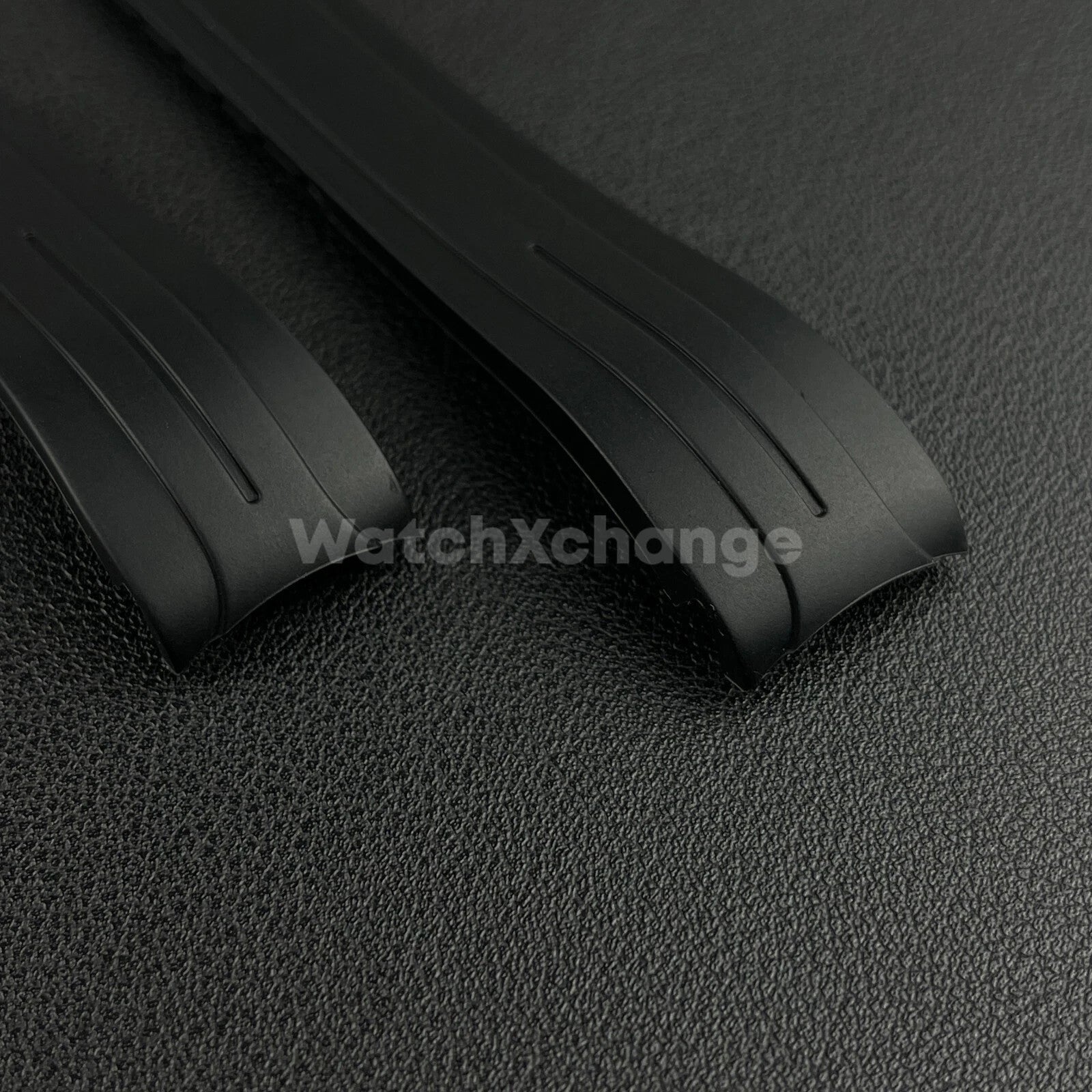 Black 21mm 22mm Curved Rubber Strap for Rolex DAYTONA SUBMARINER Yacht-Master