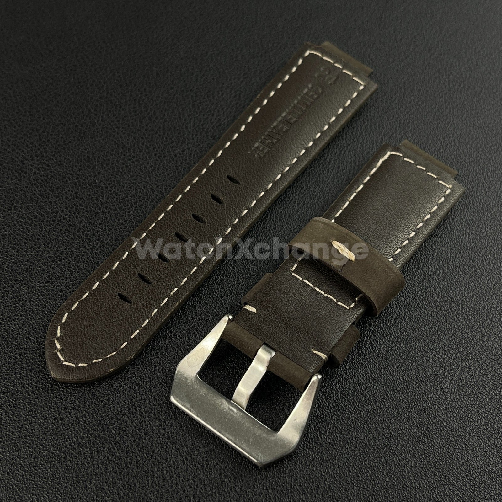 Brown Frosted Leather Watch Strap for Timex Tidal Compass T2N72 T2N720 14mm 16mm