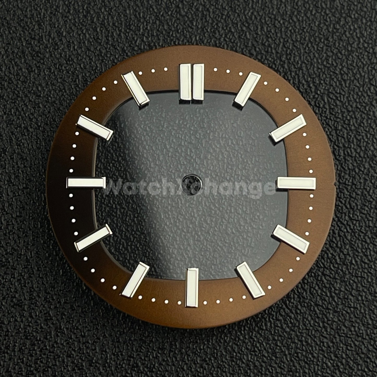 Brown Chocolate 30.4mm Hollow Dial Face Fit For NH70 Movement Watch Part