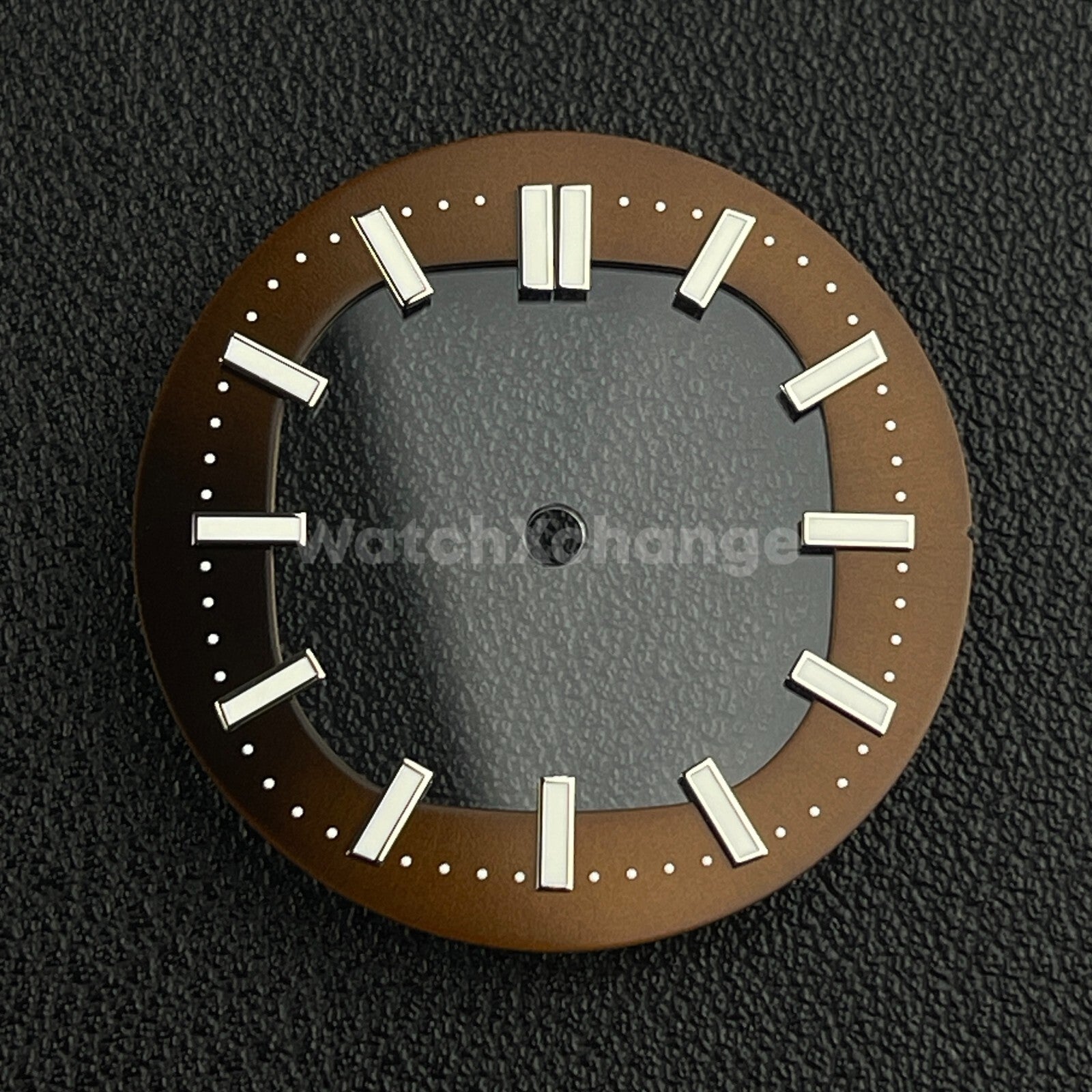 Brown Chocolate 30.4mm Hollow Dial Face Fit For NH70 Movement Watch Part