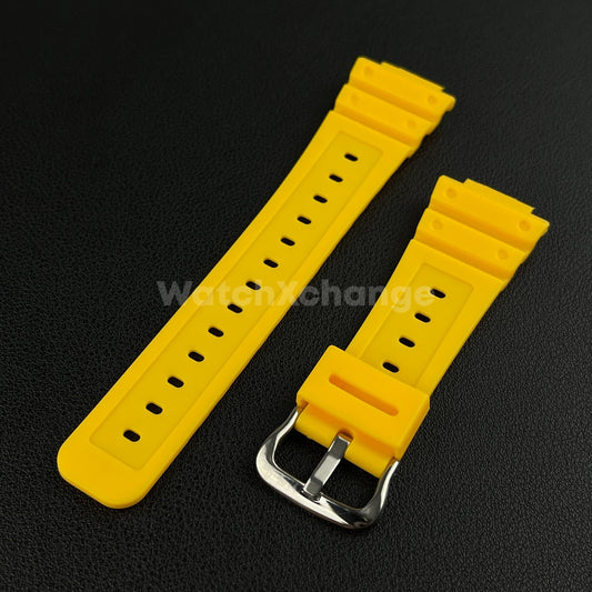 Yellow Watch Strap For G-SHOCK Replacement Rubber Band CASIO GA2100 GA2110 16mm