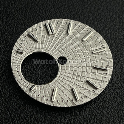 28.5mm White Watch Dial Face Green Luminous For Seiko NH38 Movement