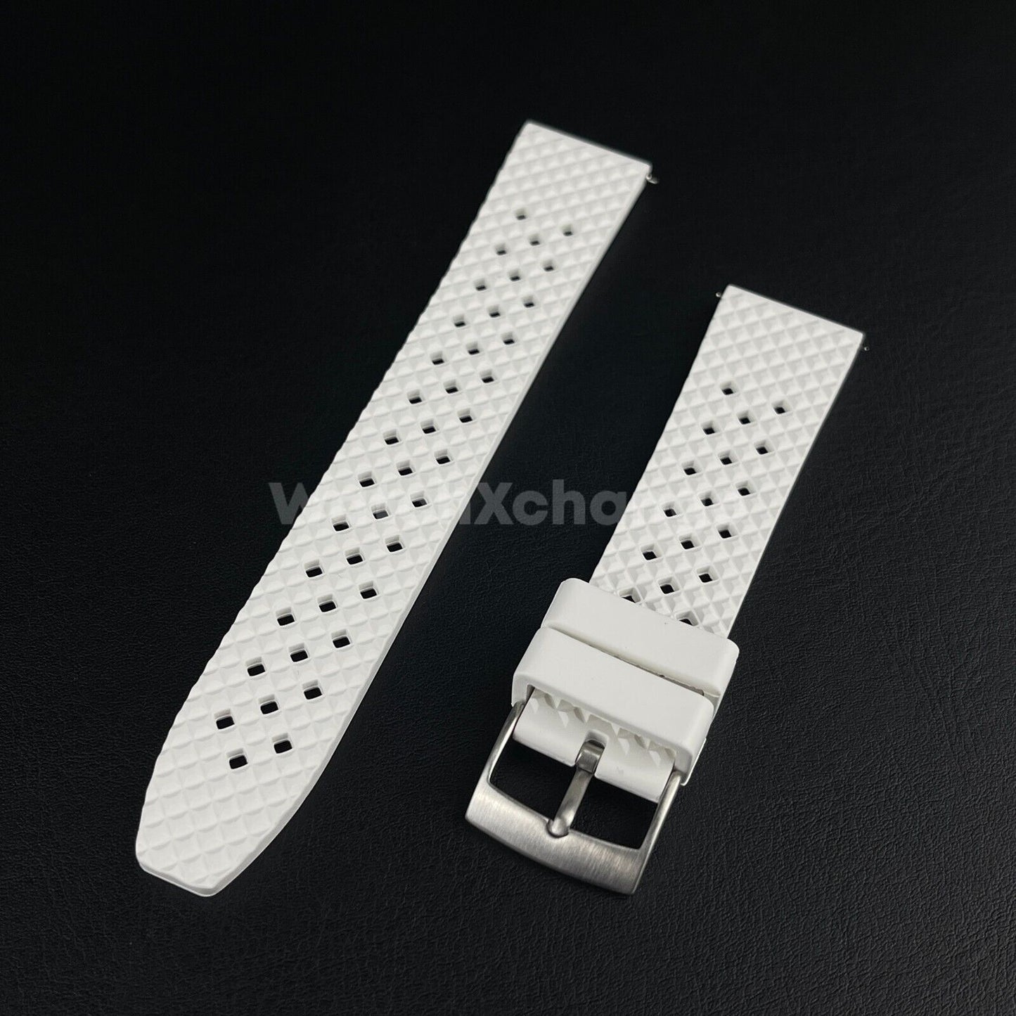 Premium Waffle FKM Rubber Watch Strap Band 20mm Quick Release Various Colours