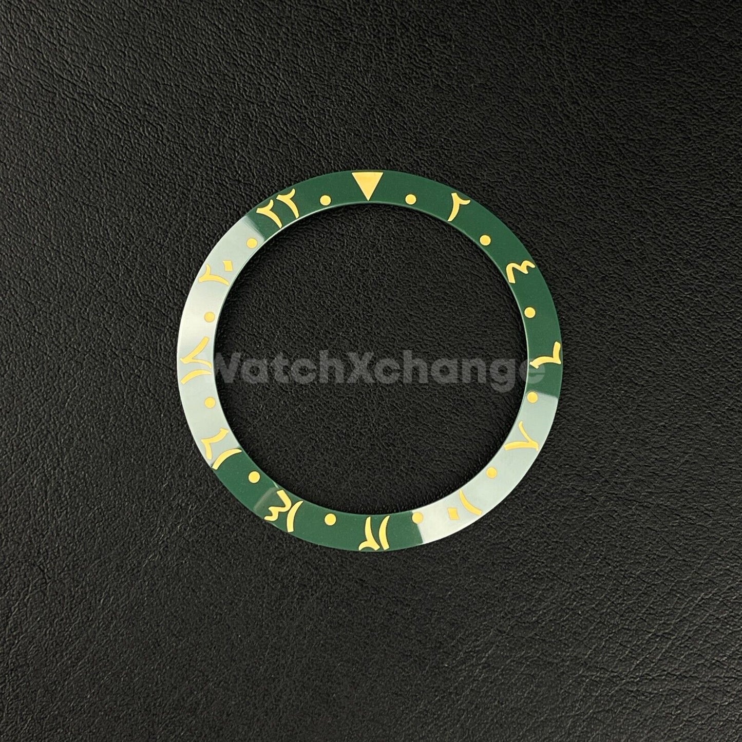38mm Ceramic Arabic Bezel insert Green Gold For Rolex Seiko SKX SRPD