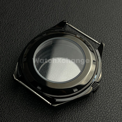 40mm Black Stainless Steel Watch Case For Japanese NH35 NH36 NH38