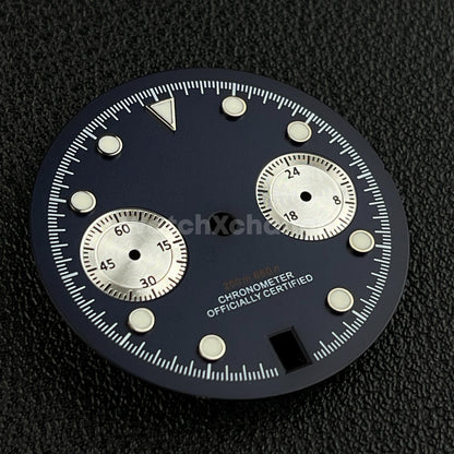 Dark Blue 30mm Watch Dial Face Accessory for VK64 Quartz Movement
